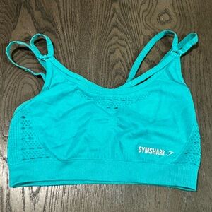 Gymshark Teal Seamless Support Crop Bra